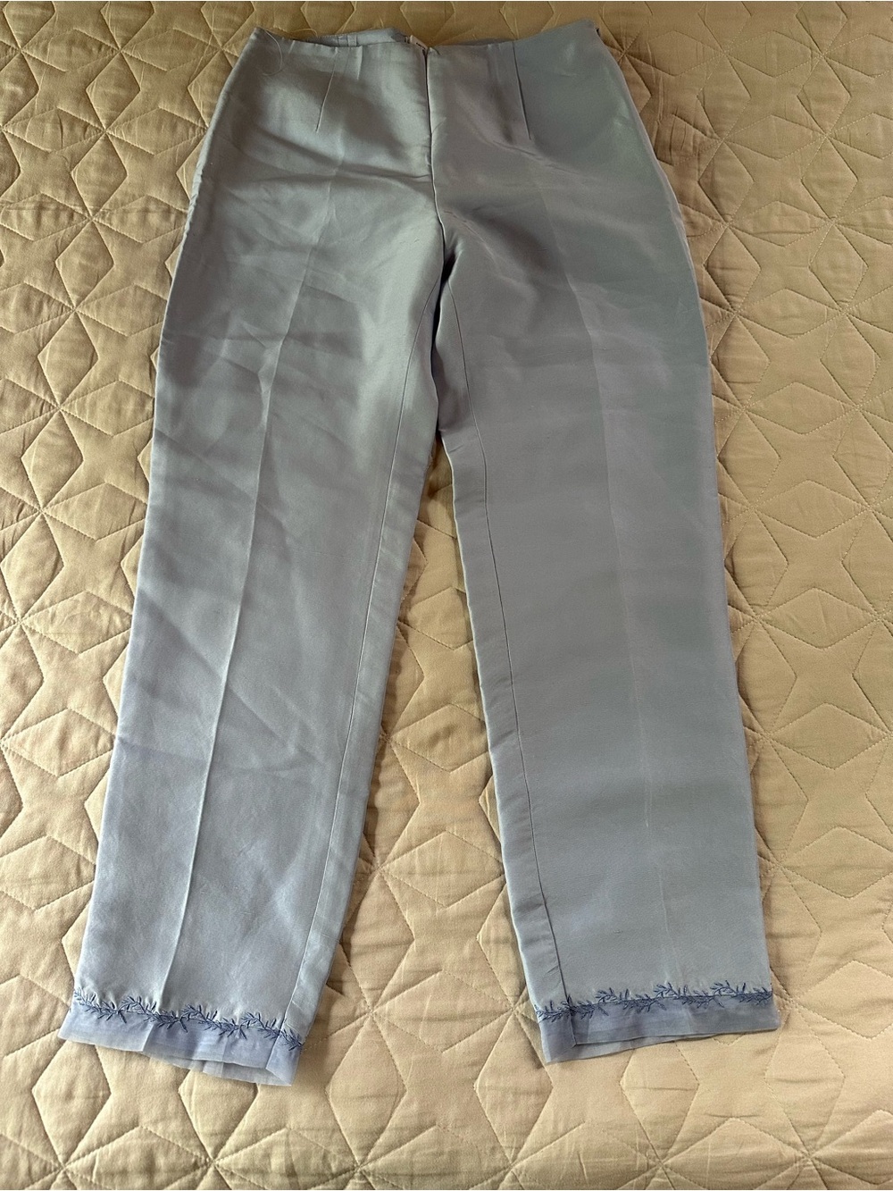 LOFT Light Blue Ankle Cropped Pants